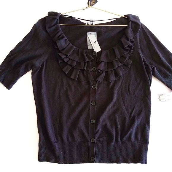 Worthington Sweaters - NEW WORTHINGTON BLACK CARDIGAN SWEATER SZ SMALL